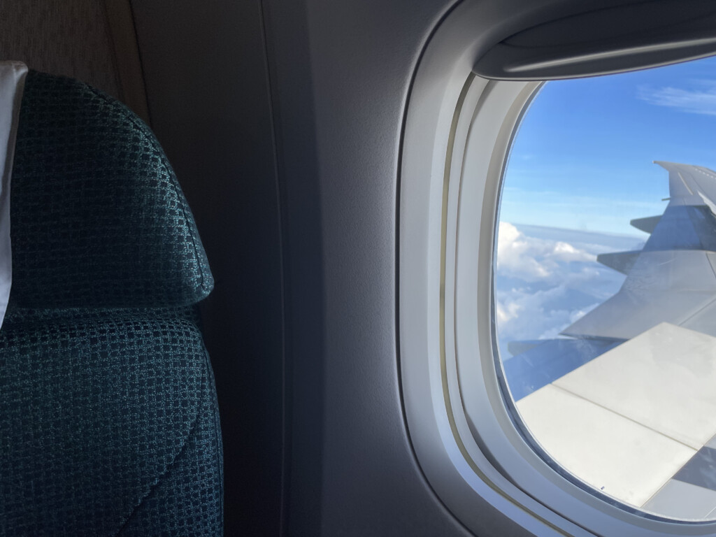 a window of an airplane