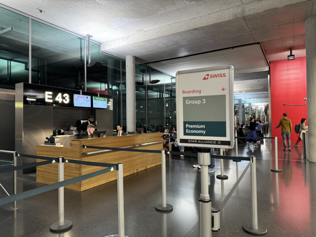 a sign in a airport