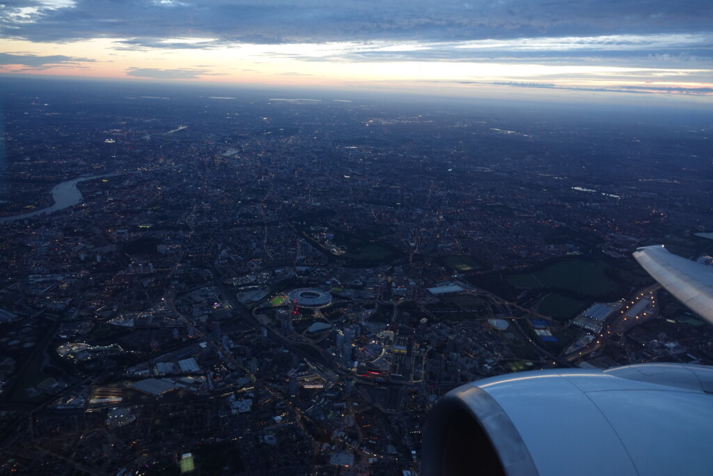 an aerial view of a city