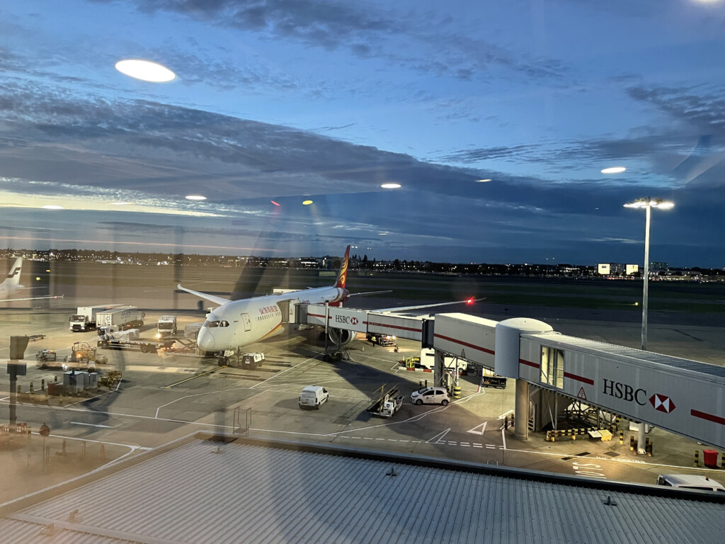 an airplane at an airport