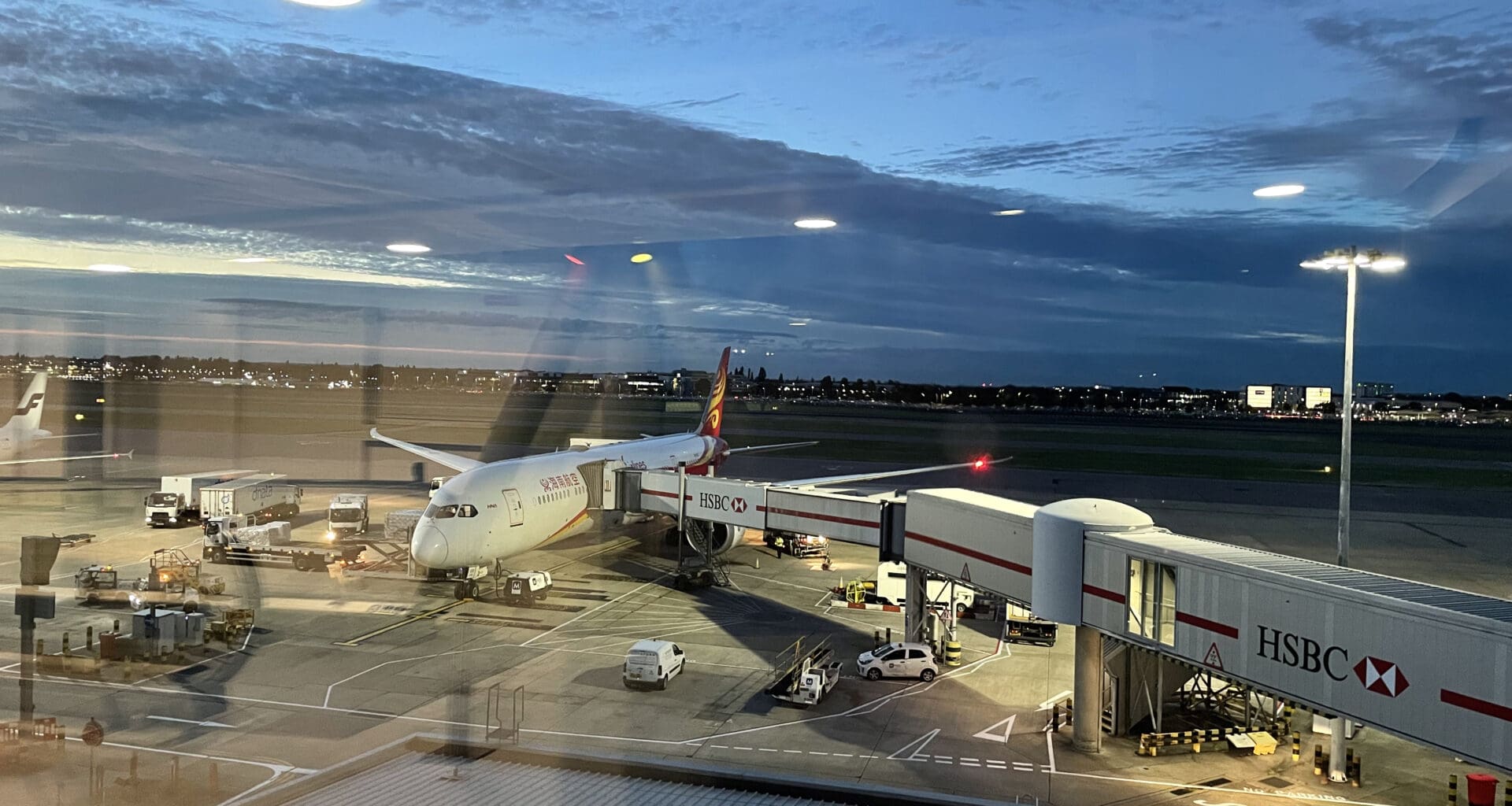 an airplane at an airport