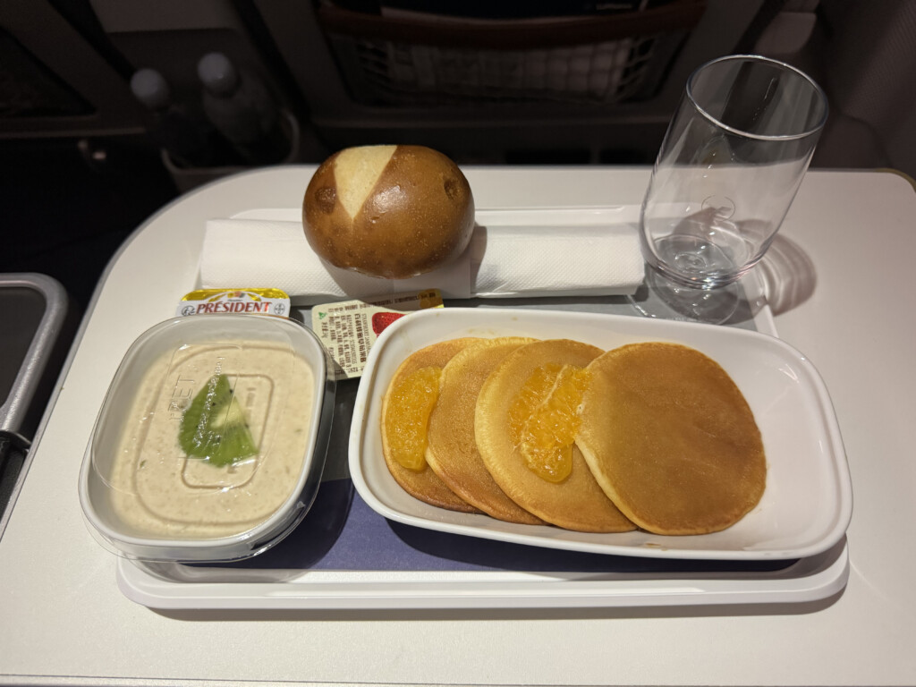 a tray with food on it