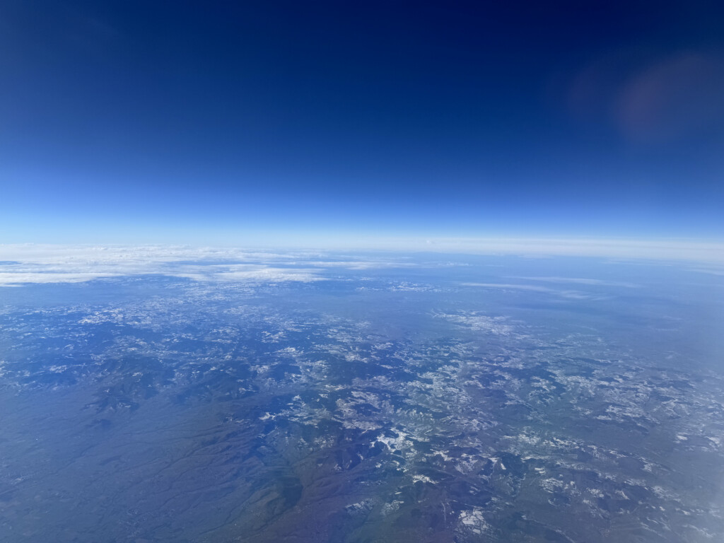 aerial view of a landscape from an airplane