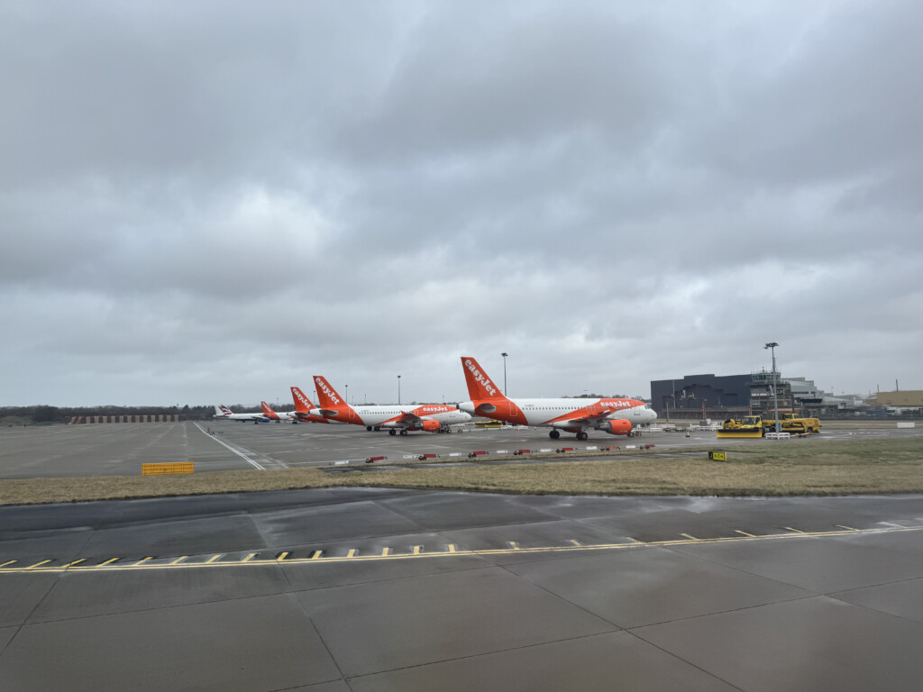 airplanes on the runway