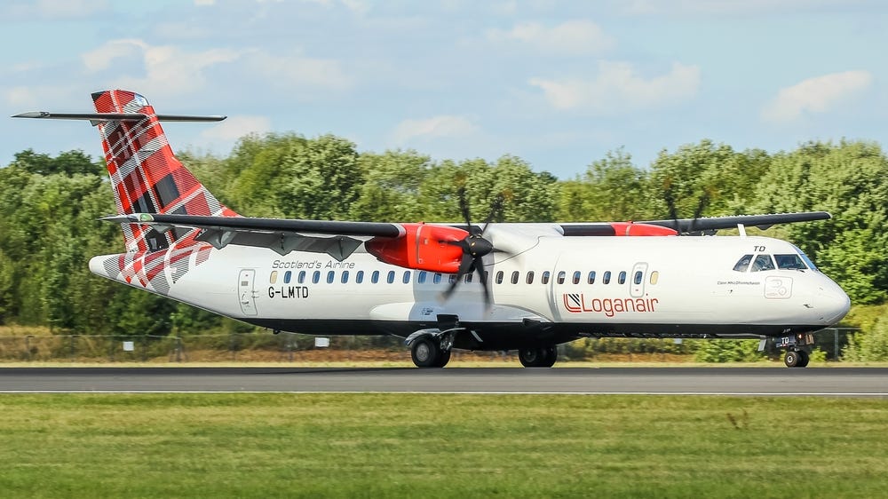 a plane on the runway