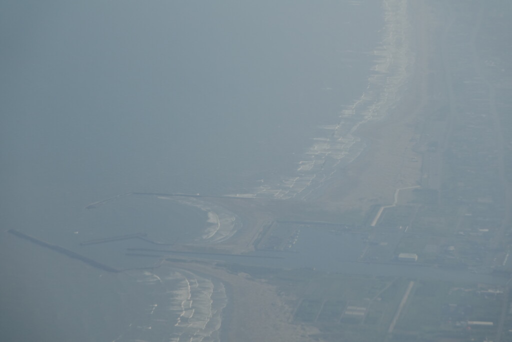 a aerial view of a beach