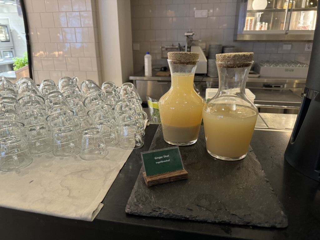 a group of glasses on a table