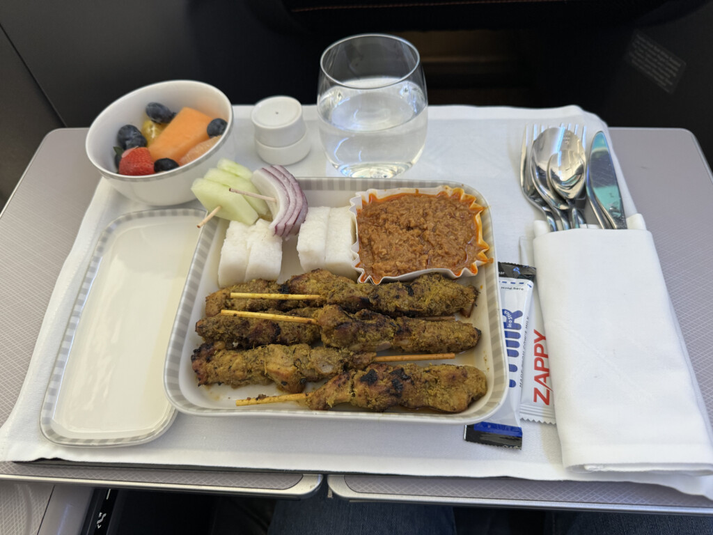 a tray of food on a tray