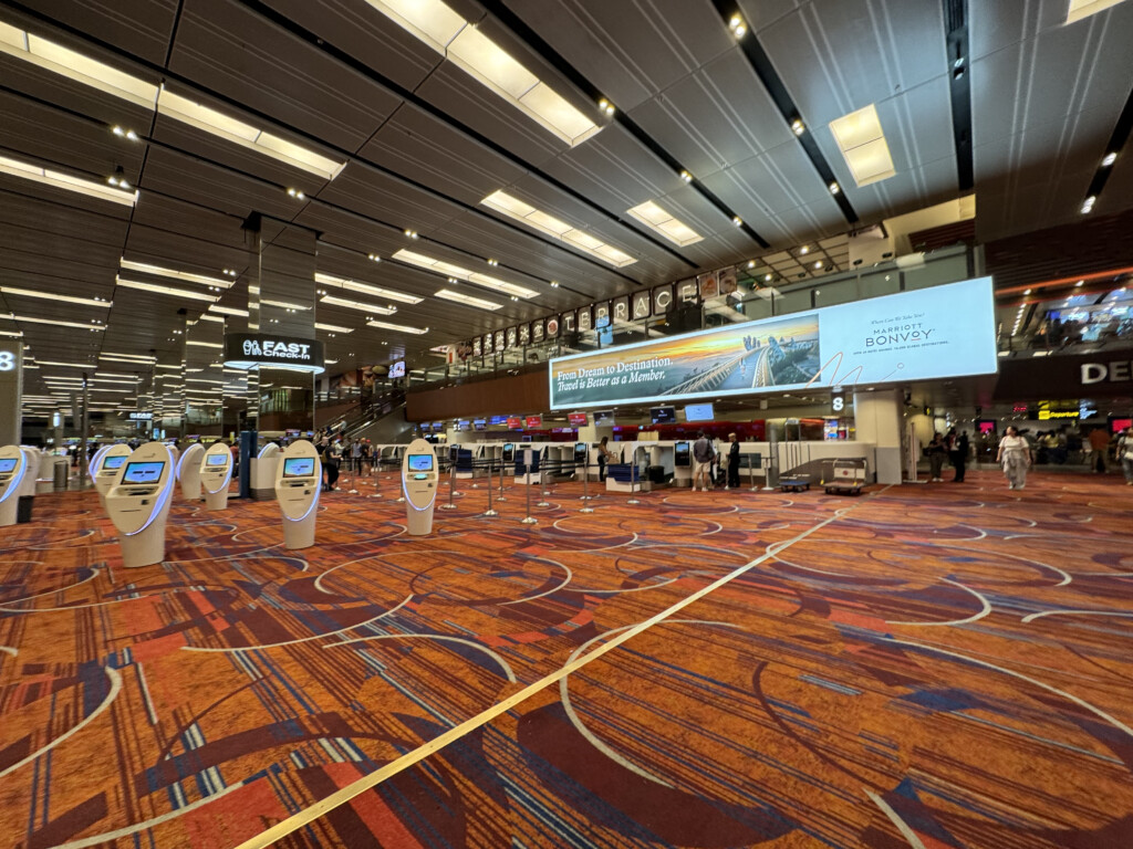 an airport with an airport check in area