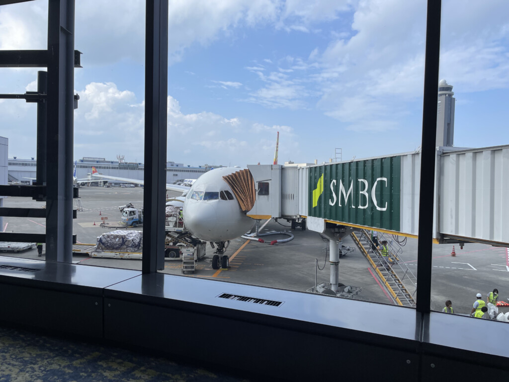 an airplane at an airport