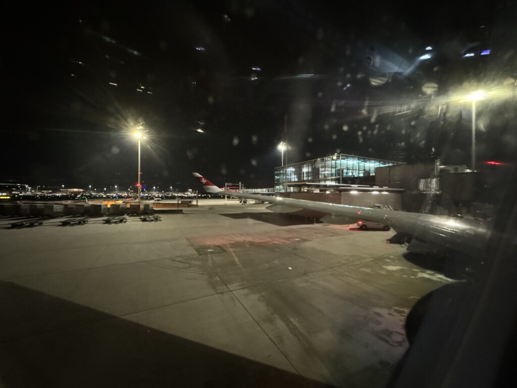 a plane wing on the ground