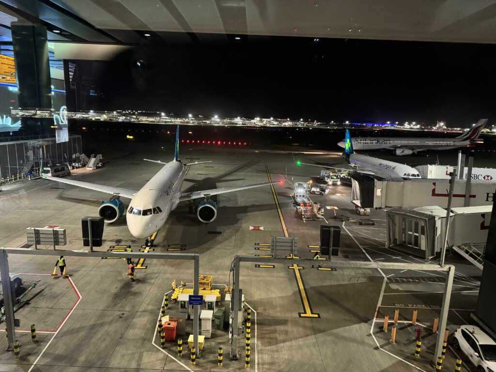 an airplane on the runway