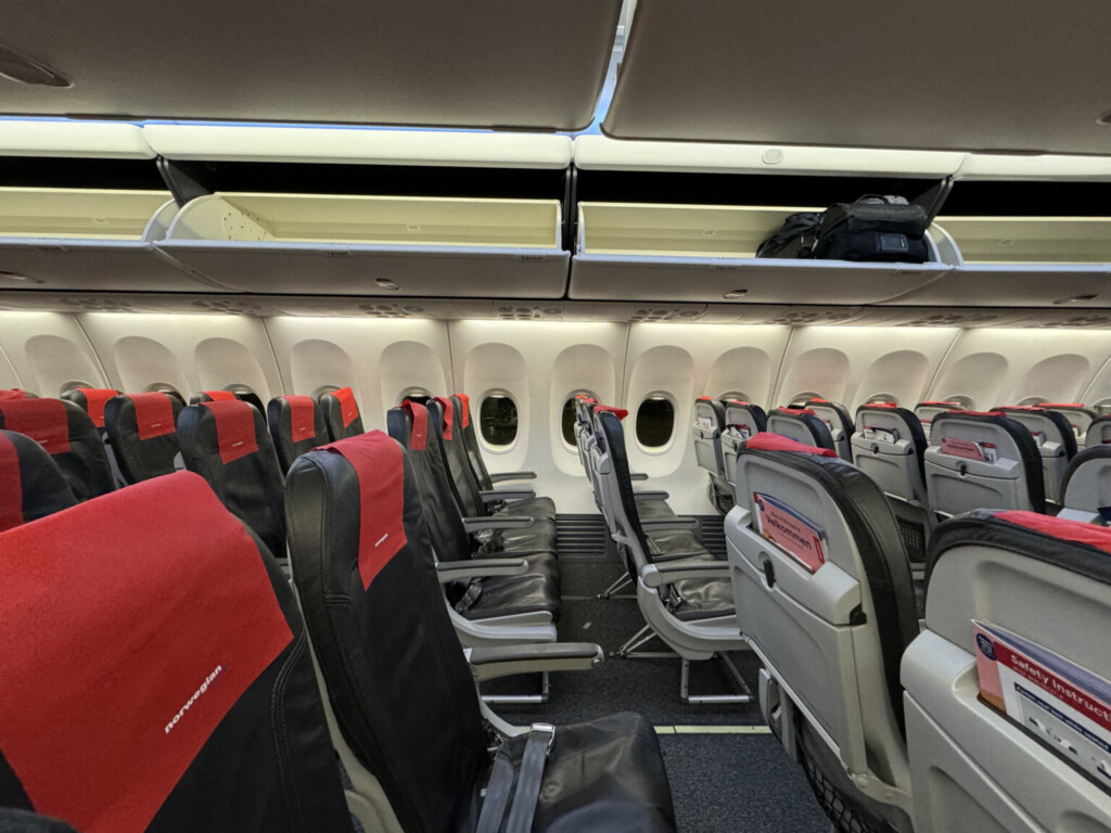 a row of seats in an airplane