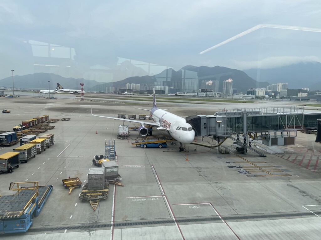 an airplane at an airport