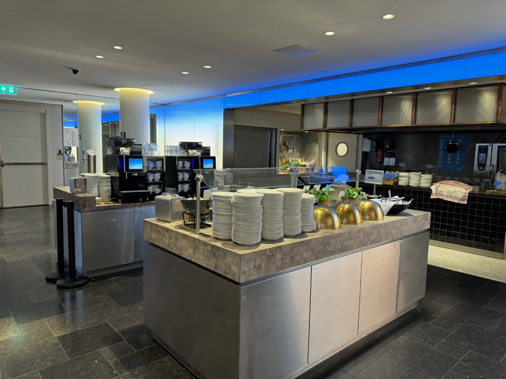 a kitchen with a large counter and a large counter