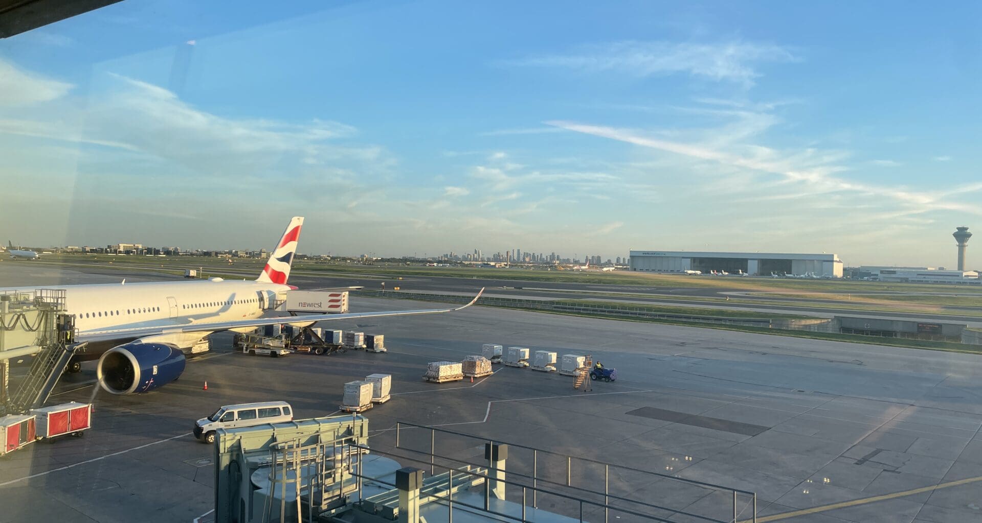 an airplane on a runway