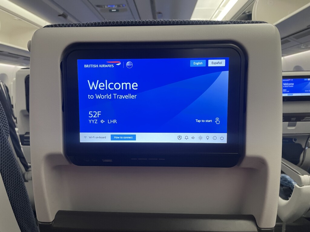 a screen on a plane