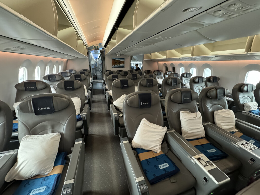 an airplane with many seats