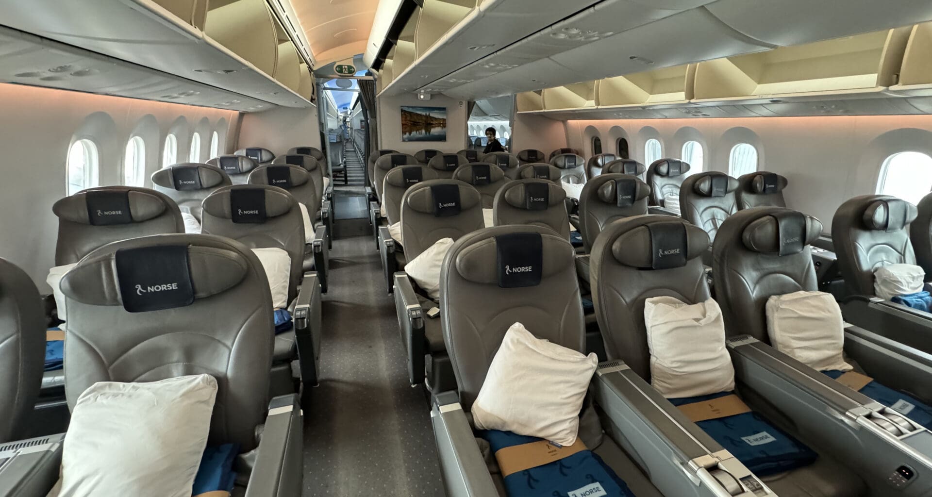an airplane with many seats