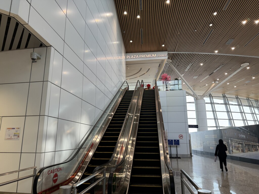 a escalator in a building