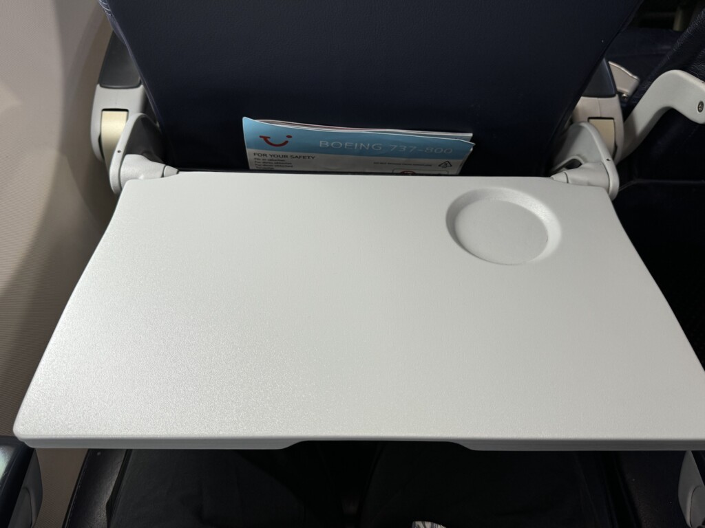 a white rectangular object on a seat