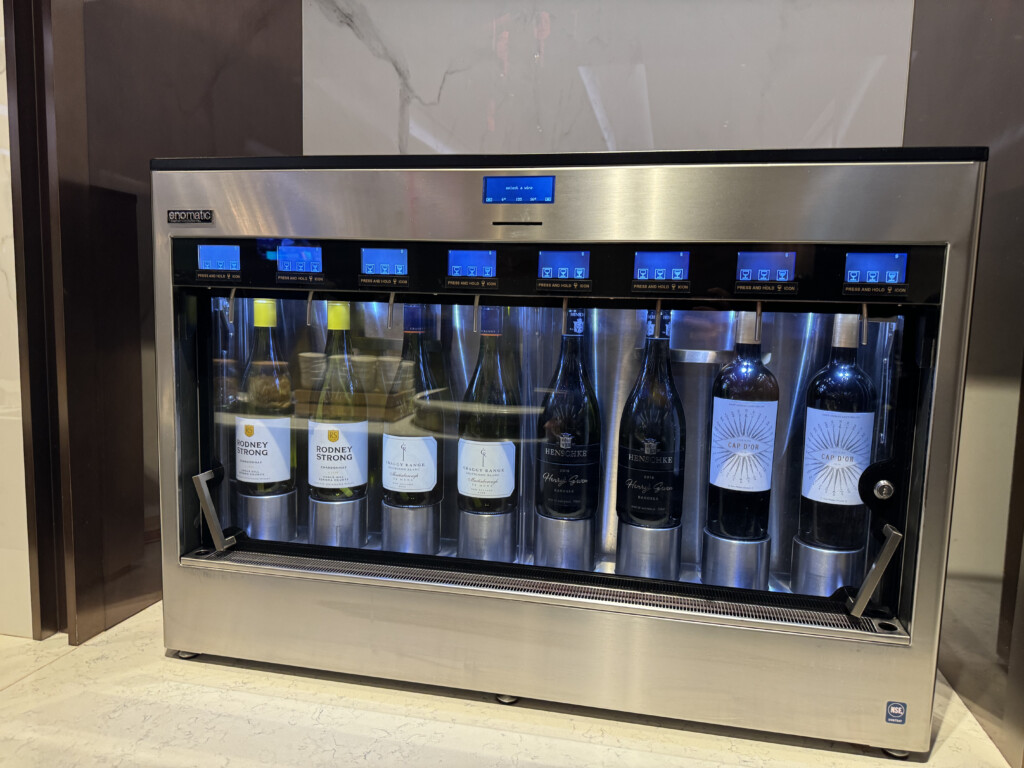 a machine with bottles of wine