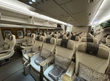 a plane with many seats