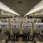 a group of people in an airplane