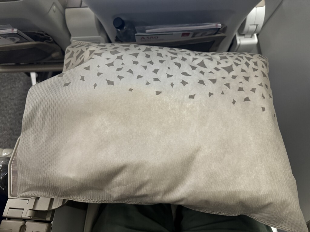 a pillow on a seat