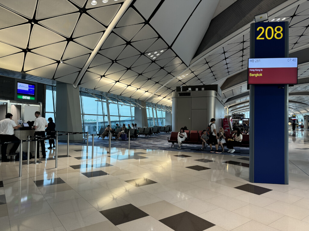 people in an airport terminal