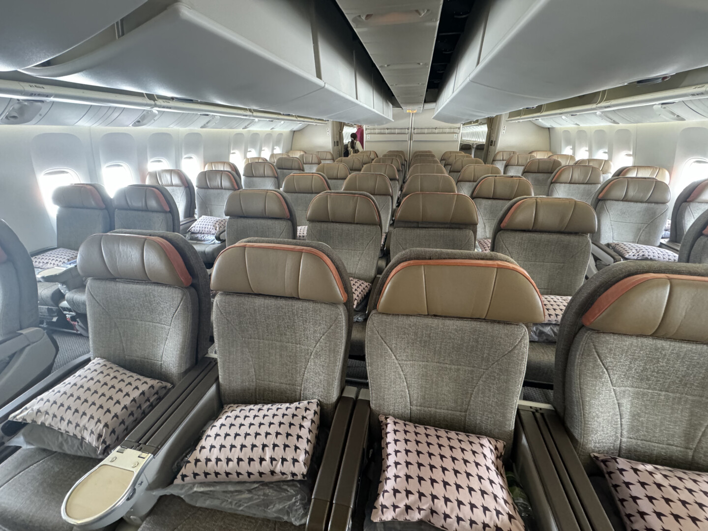 a plane with many seats