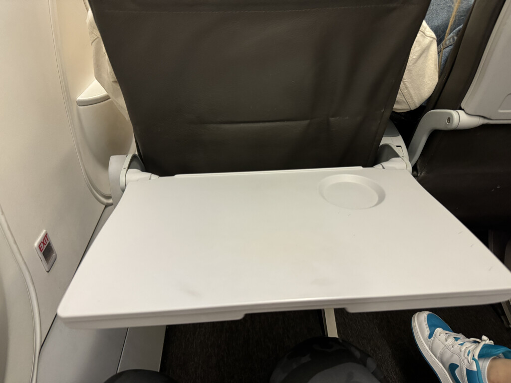 a seat in an airplane