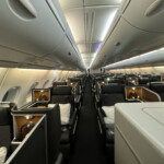 the inside of an airplane