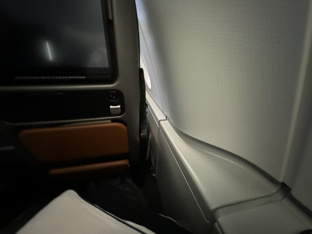 a tv in an airplane