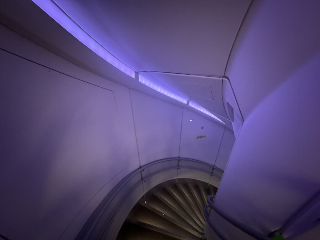 a spiral staircase in a building