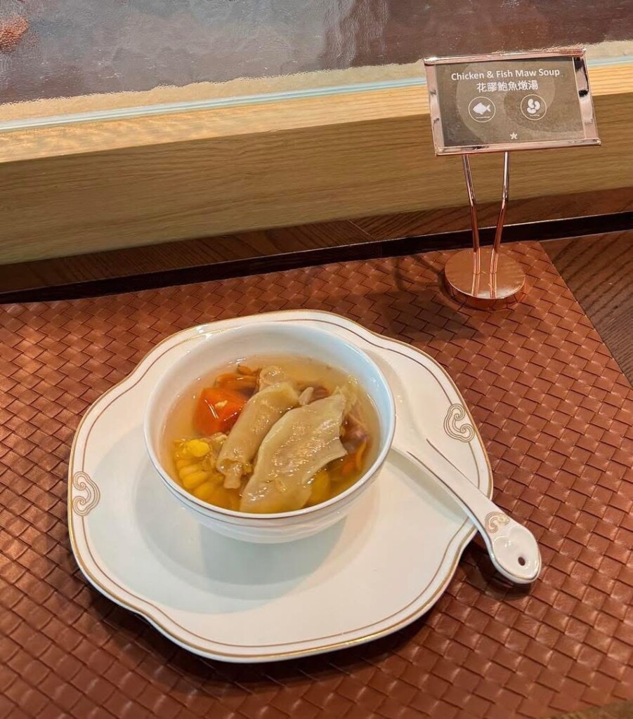 a bowl of soup on a plate