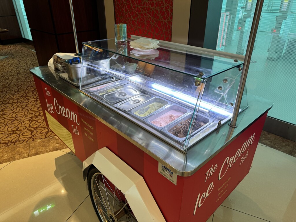 a food cart with ice cream on it