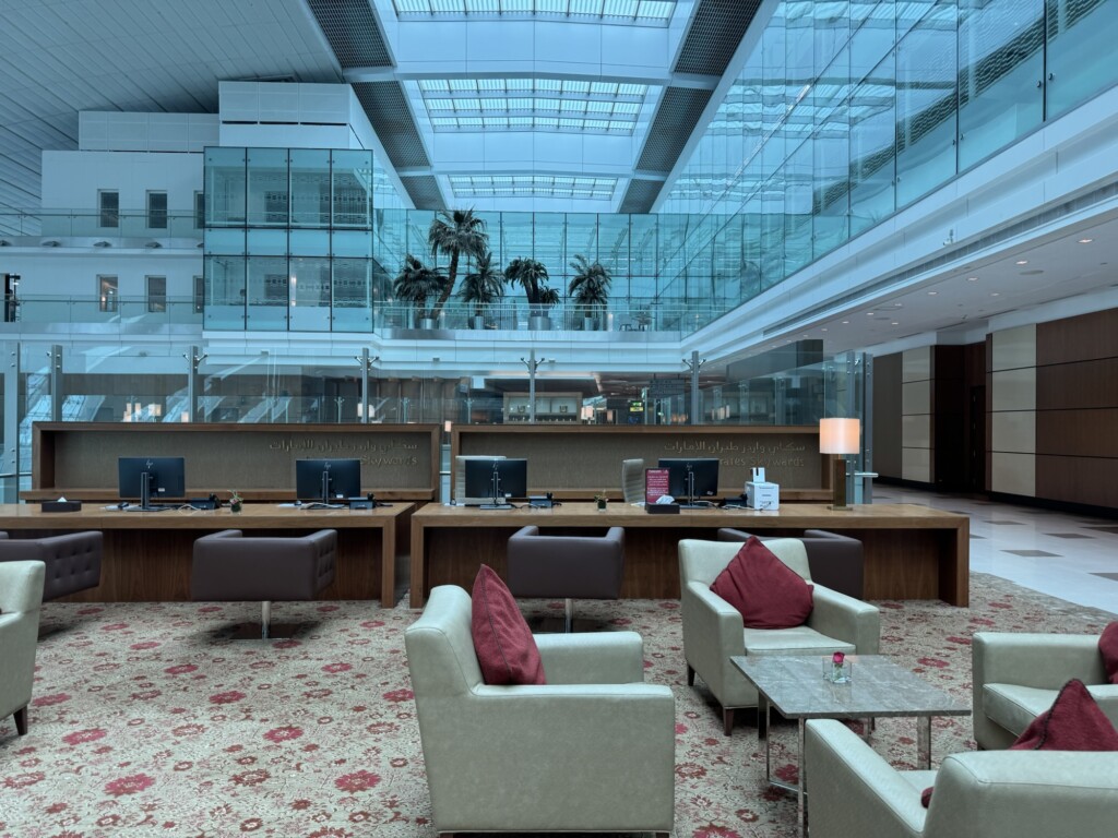 a room with a large glass ceiling and a large window