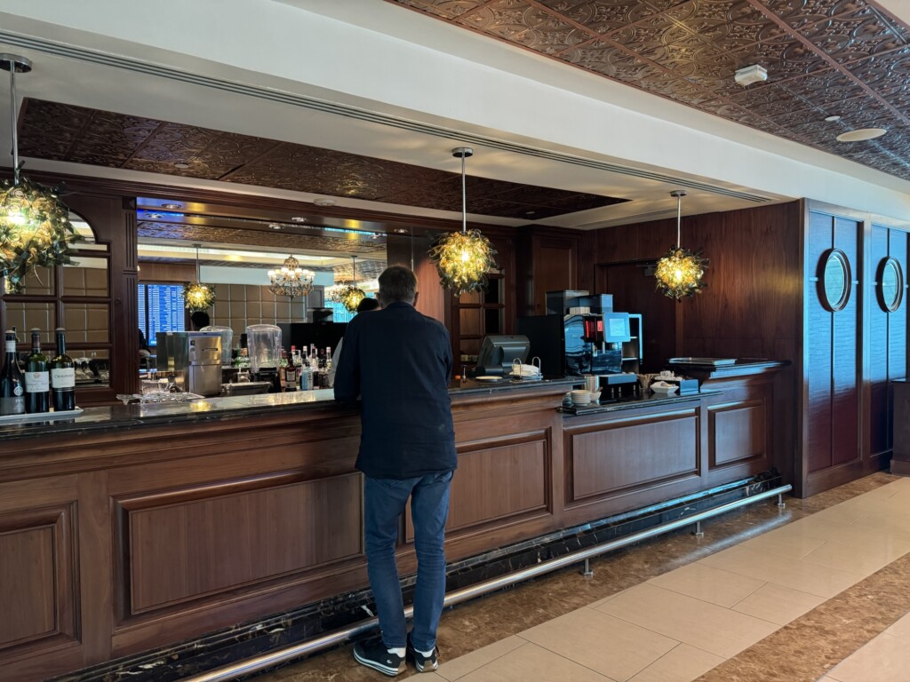 a man standing at a counter