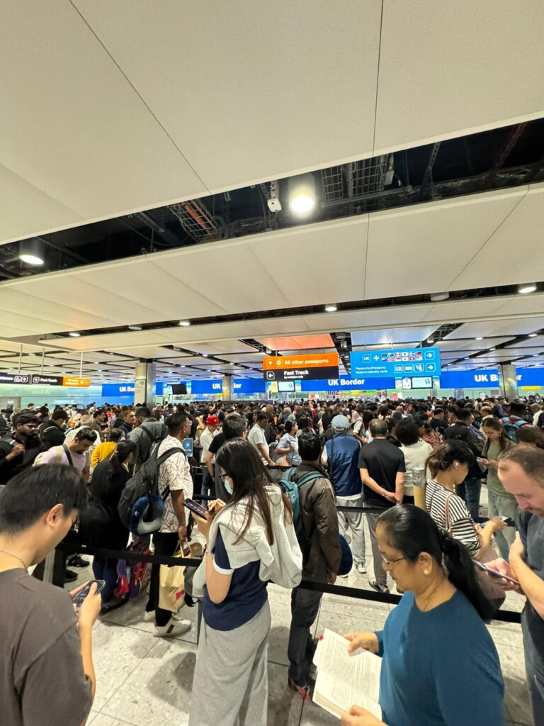 a crowd of people in a terminal