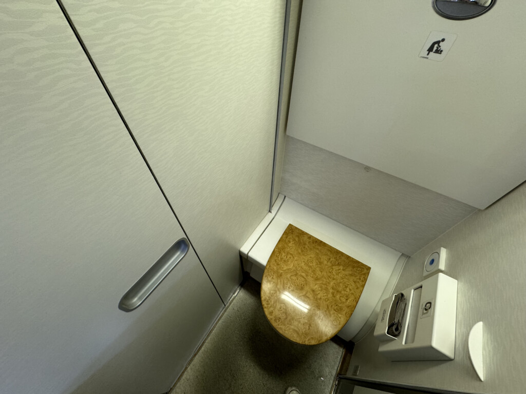 a toilet in a bathroom