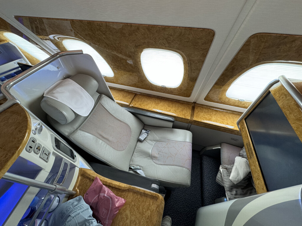 a seat on an airplane