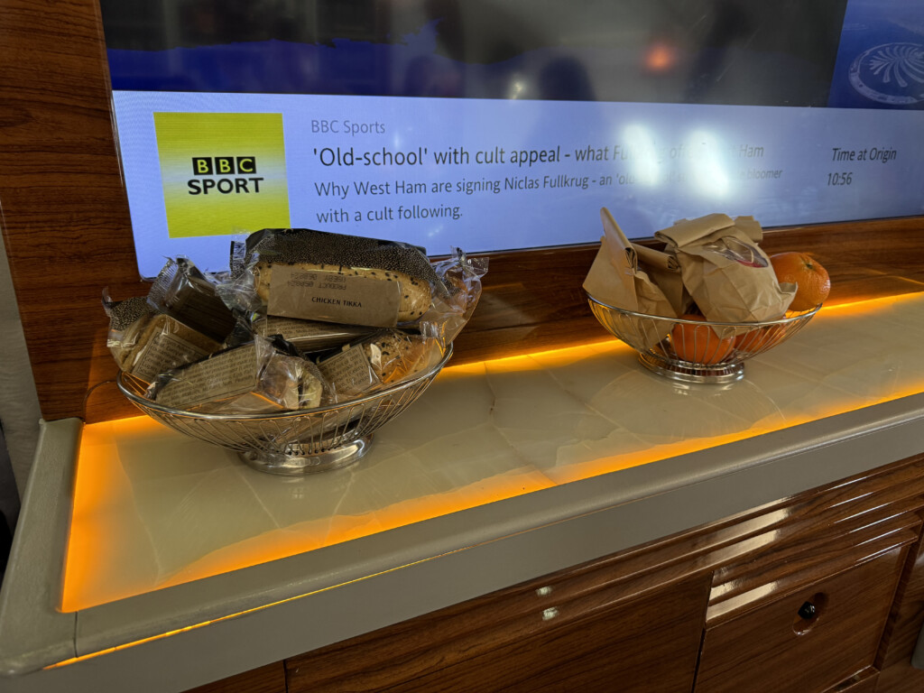 a bowl of food on a counter