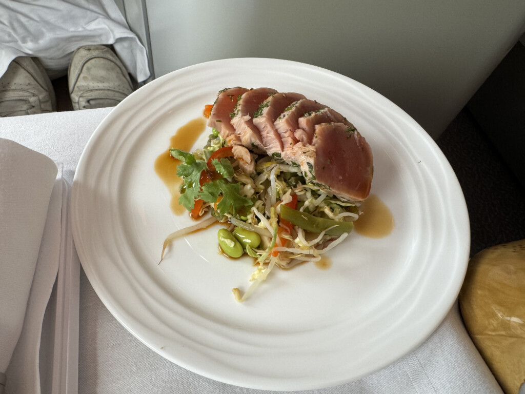 a plate of food on a table