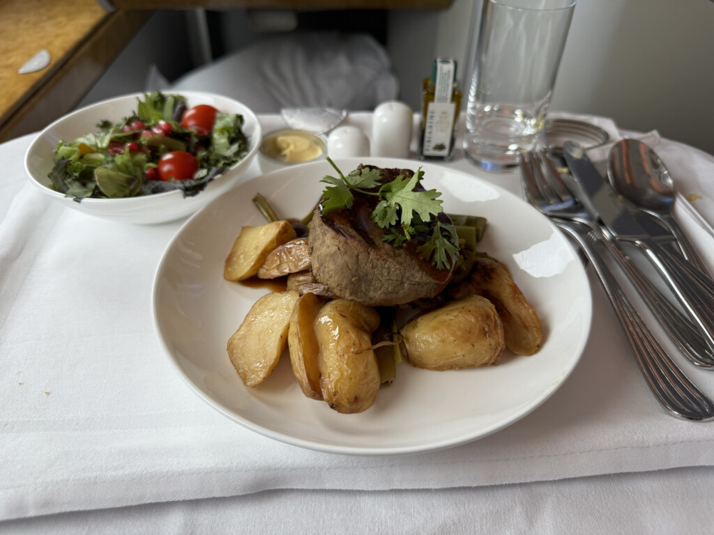 a plate of food on a table