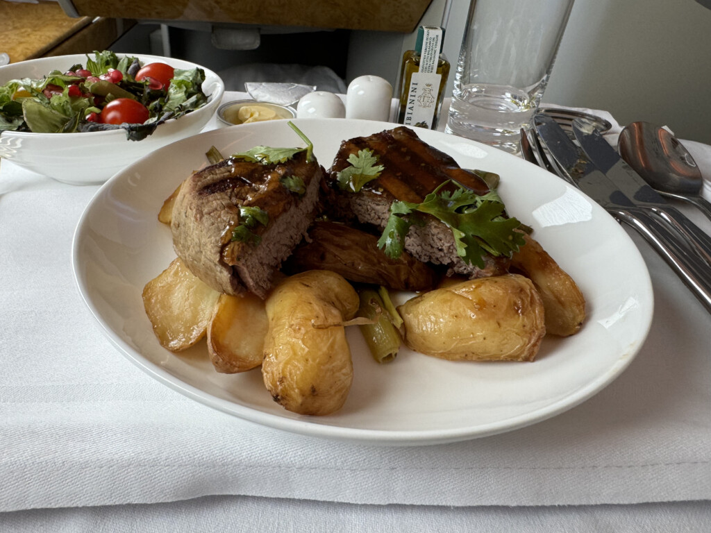 a plate of food on a table