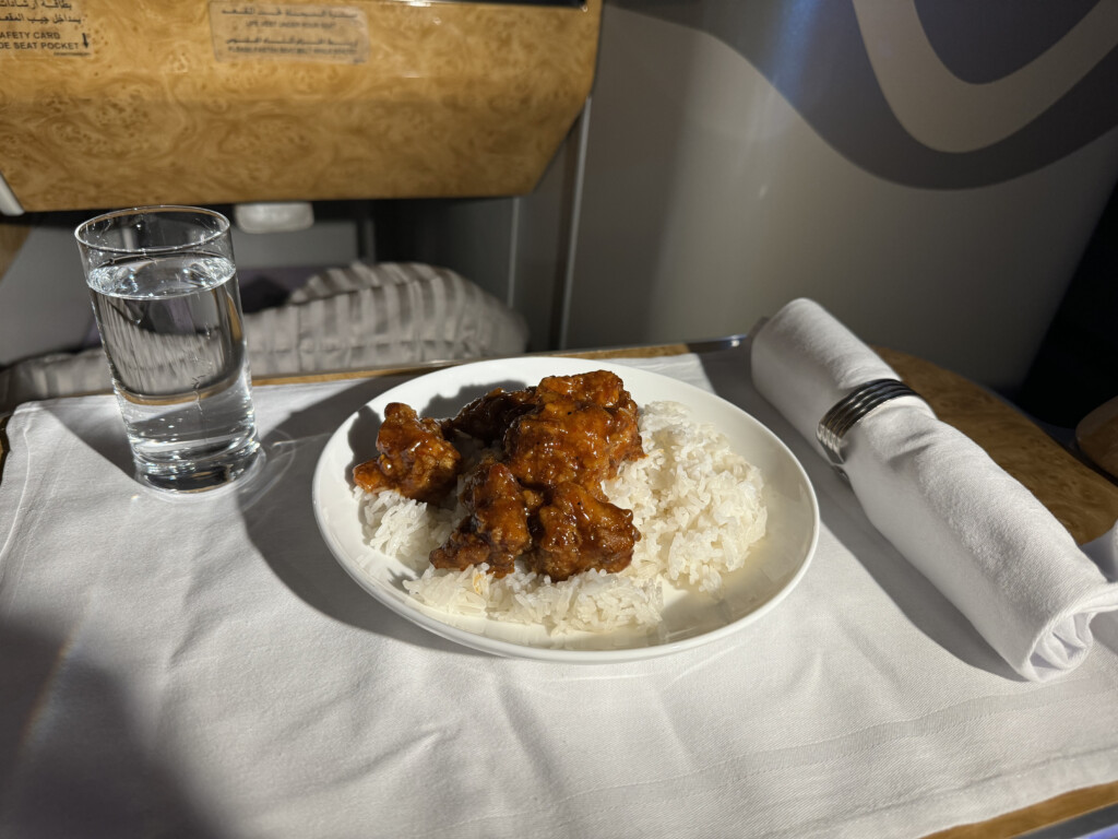 a plate of food on a table