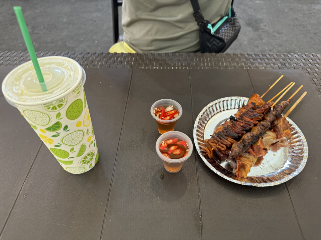 a plate of food on a table