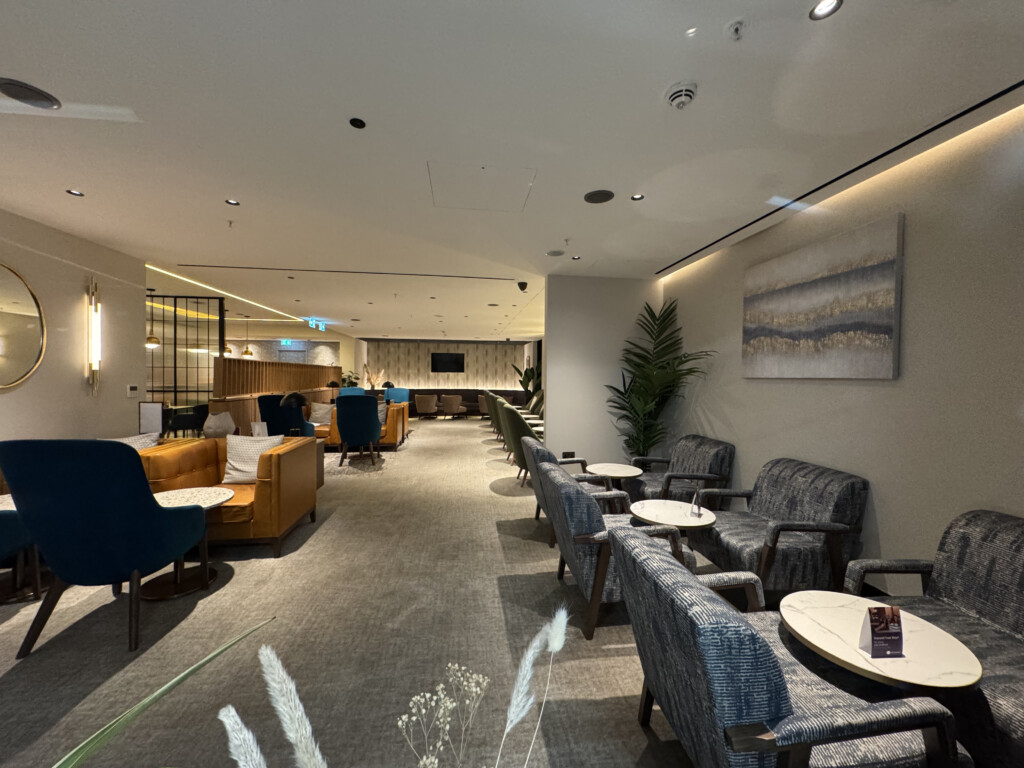 a room with chairs and tables