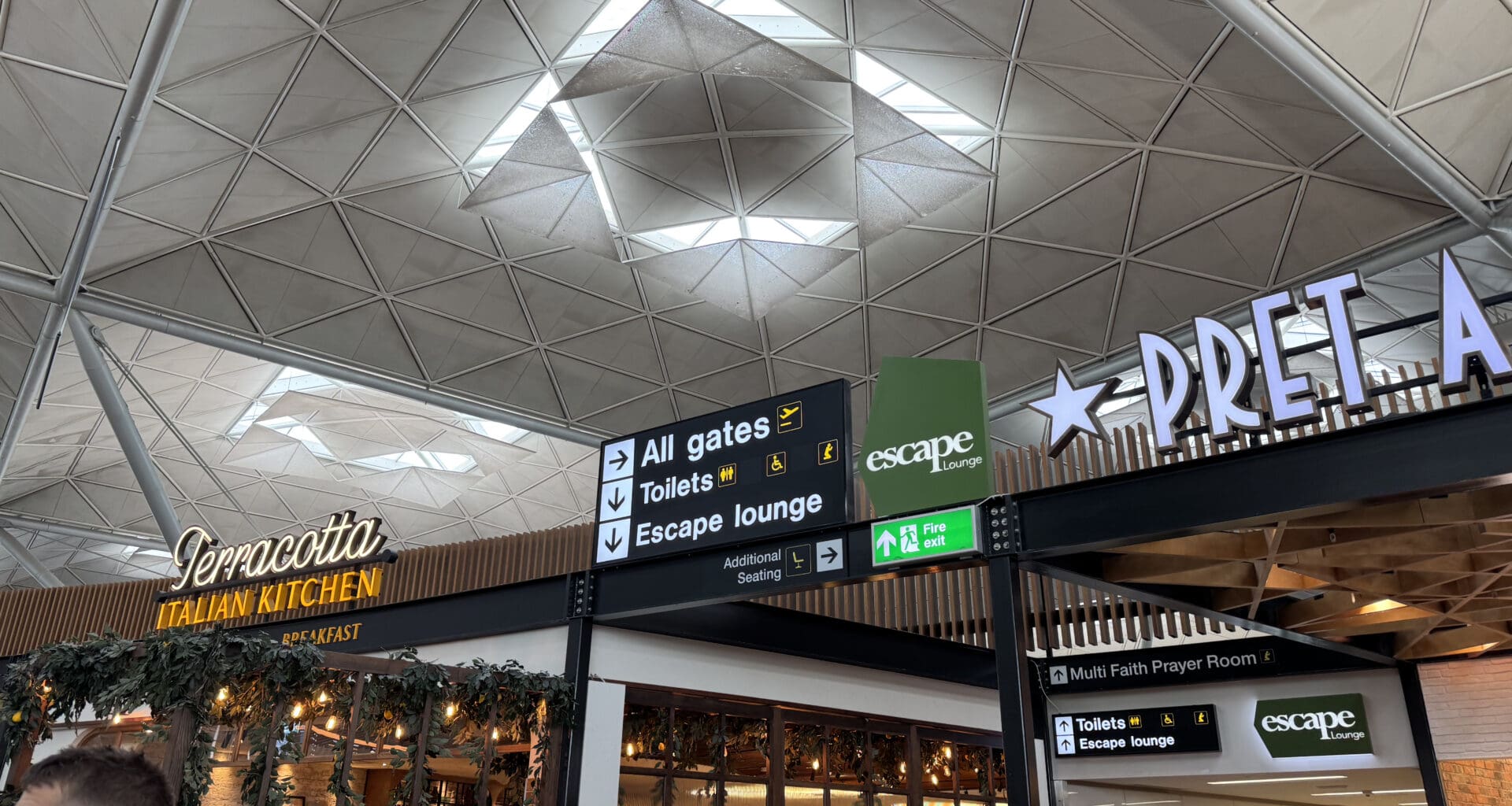 a group of people in a building